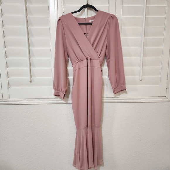 Wedding Guest Pink Mermaid Dress - Picture 2 of 7